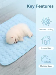 Summer pet cooling mat ice silk dog cooling pad breathable washable for indoor use multiple sizes