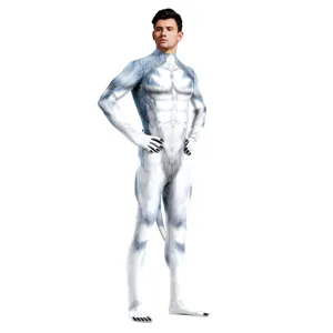Ανδρική Ολόσωμη Φόρμα Cosplay Με 3D Animal Print Σκύλος Μύες Πολυεστέρας Ελαστάνη Halloween Κοστούμι Παράστασης Σκηνής
