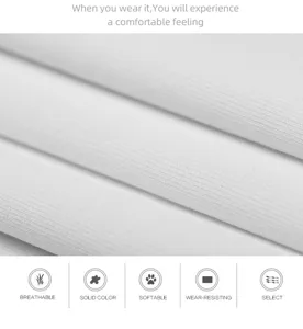 Close-up detail of soft breathable white fabric showing fine texture and comfortable quality.