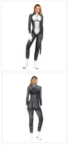 Cosplay animal digital print husky jumpsuit stage performance costume sexy bodysuit for women