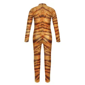 Kids tiger print jumpsuit cosplay costume animal stage performance outfit 2026 new