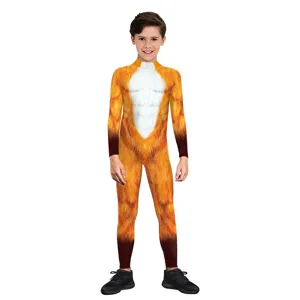 Kids animal cosplay costume long sleeve jumpsuit for Halloween party dress up show
