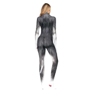 Dog 3D print animal costume zentai full body jumpsuit for party stage performance wear