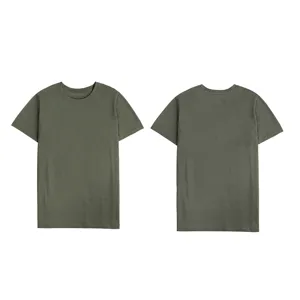 T-shirt uomo tinta unita collo tondo manica corta vista fronte retro dettaglio design