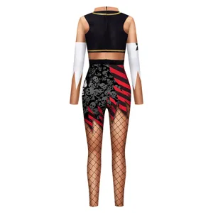 Costume cosplay Halloween donna body stampa teschio tuta sexy per feste abbigliamento