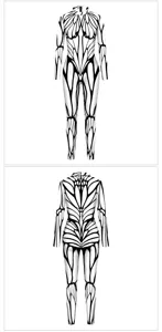 Black and white abstract line print long sleeve jumpsuit, perfect for parties and performances.