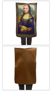 Witziges Mona Lisa Gemälde Kostüm für Halloween Partys, lustiges Cosplay Verkleidungs Outfit.