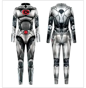 Marvel Superheld Cosplay digital gedruckter Jumpsuit Bodysuit Sci-Fi Kostüm für Erwachsene