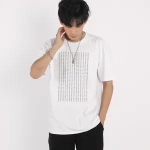 Men's Casual Printed Short Sleeve T-Shirt Slim Fit Cotton Crew Neck Summer Top Fashion Streetwear Breathable Tee