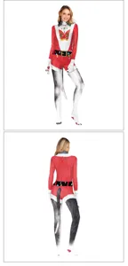 Christmas Husky printed full body jumpsuit costume with gloves and feet for cosplay