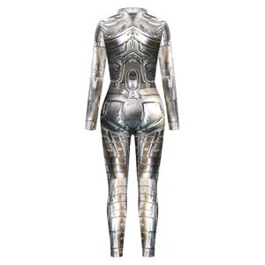 Bodysuit Cosplay Imprimé Armure Homme Manches Longues Collants Polyester Élasthanne Jumpsuit Performance Costume de Scène