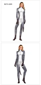 Combinaison intégrale imprimée numérique cosplay animal femme costume de scène sexy body
