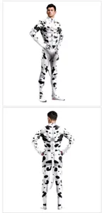Combinaison zentai imprimé dalmatien pour adulte unisexe costume cosplay spandex spectacle