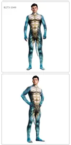 Snake skin print cosplay bodysuit for men women stage performance costume elastic outfit