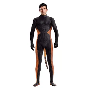 Traje de cosplay de animales para adultos, mono con estampado digital para fiesta.