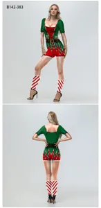 Christmas 3D Digital Print Slim Long Sleeve Jumpsuit Adult Festive Party Costume
