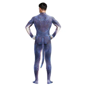 3D geprint dinosauruskostuum full body spandex pak voor heren stage performance wear