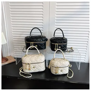 Sac à main matelassé pour femme bandoulière chaîne élégant classique PU cuir décontracté