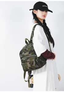 Zaino casual in tela camouflage grande capacità sport outdoor borsa per la scuola