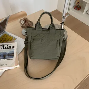 Casual canvas crossbody tas voor dames, praktische schoudertas voor dagelijks woon-werkverkeer.