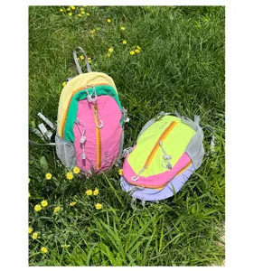 Λεπτομερής εικόνα σακιδίου ταξιδιού outdoor, κομψό σχέδιο color block για σπορ.