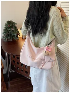 Stylish large capacity casual shoulder bag for women, slouchy commuter hobo handbag