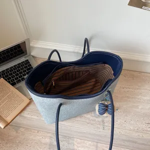 Lässige Studenten Pendler Shopper Tasche große Kapazität Schulter Handtasche Retro Beutel