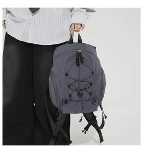 Koreanischer minimalistischer, einfarbiger Rucksack, leicht für Pendeln und Wandern ideal