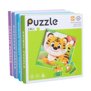 Kinder 3 in 1 Puzzle Set 50 Stuck Lernspielzeug Tier Dinosaurier Verkehrsthemen fur Kinder