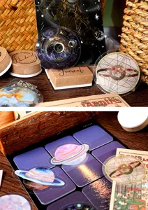 PET astronaut planet planetarium stickers pack for journaling collage crafting scrapbooking