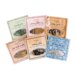 Retro PET sticker packs vintage alphabet journaling scrapbooking decorative stickers 6 styles