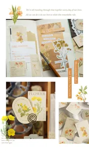 Vintage botanisches Tagebuch Sticker-Pack, DIY Pflanzen Deko-Material Karten für Scrap