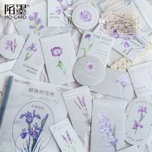 Vintage Blumen Sticker Set für Tagebuch und Basteln, 30 Stück ästhetische Pflanze Deko.