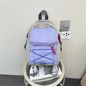 Women Lightweight Travel Backpack Casual Nylon School Bookbag Urban Minimalist Anti Wear Daily Daypack Book Bag