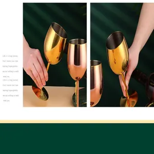 Edelstahl Weinglas Metall Sektglas Luxus Barware Trinkgeschirr Partywerkzeug
