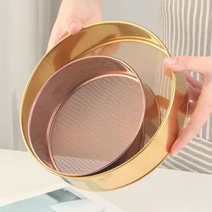 Edelstahl Mehlsieb feines Metallsieb Küchen Backwerkzeug Set ideal für den Hausgebrauch.
