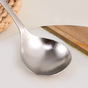 Cuillère à soupe coréenne en pur titane légère durable ménage fondue texture cristal