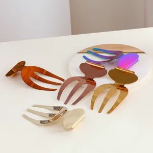 Ensemble d'outils de cuisine en acier inoxydable pour salade, parfait pour légumes.