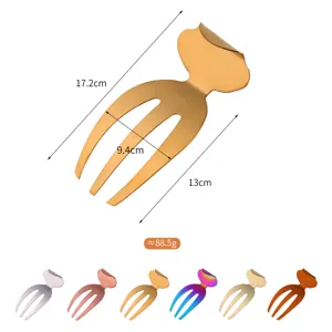 Griffe à salade en acier inoxydable ustensile de cuisine fourchette de service pratique