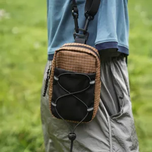 Outdoor tactical chest bag, shoulder strap storage pouch for hiking, climbing, and daily use.