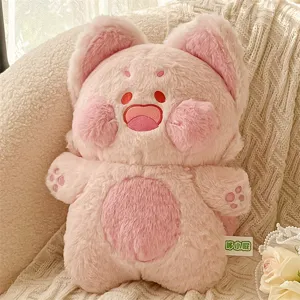 Lindo gato de peluche muñeca juguete animal esponjoso suave almohada regalo de cumpleaños