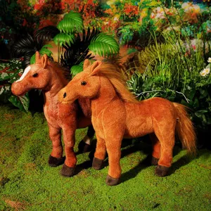 Simulated horse plush toy cute stuffed animal doll soft toy for kids birthday gift home decor.