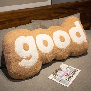 Creative good letter plush long pillow soft sofa cushion and sleeping bolster for girls
