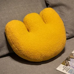 Yellow plush pillow for sofa cute creative cushion soft stuffed toy home decor living room bed sleep