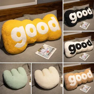 Plush letter good pillow creative soft sofa cushion cute bedroom long sleeping bolster