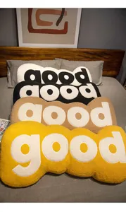 Cozy plush letter body pillow long cushion soft sofa pillow good design bedroom home decor