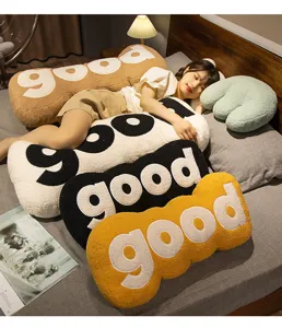 Creative good letter plush long pillow cozy bedroom sleeping bolster and sofa cushion decor