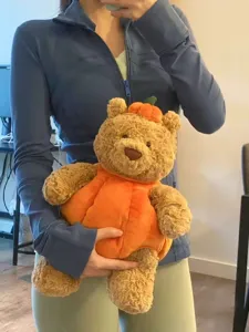 Süßer Kürbis Bär Plüschtier Kuscheltier Puppe für Festival Geschenk und Heimdekoration