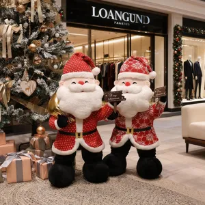 Großer Weihnachtsmann Plüschpuppe Ornament Festival Dekor Plüschtier Geschenk für die Feiertage.