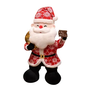 Großer Weihnachtsmann Plüschtier Puppe festliche Dekoration Weihnachtsgeschenk Zuhause